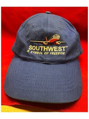 Souhwest Airlines 'Symbol of Freedom" Ball Cap Hat Adult One Size Adjustable VTG